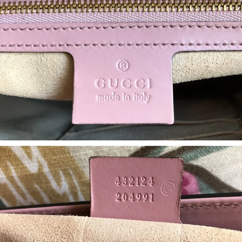 💗 GUCCI Guccissima Small Zippered Bucket Tote Satchel in Rose